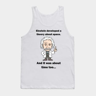 Einstein, it's about time! Dark text Tank Top